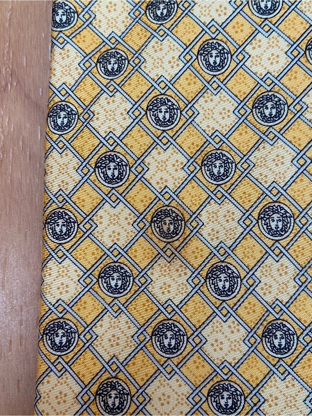 Gianni Versace Medusa Head Allover Print Vintage 90s Men’s Silk Tie